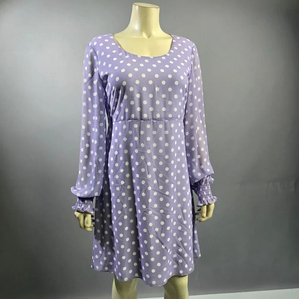 Purple Long Sleeve Bishop Sundress R14